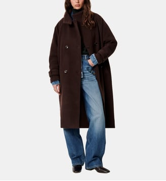 Manteau Bleeckett ample long en laine - Sessùn - Noir