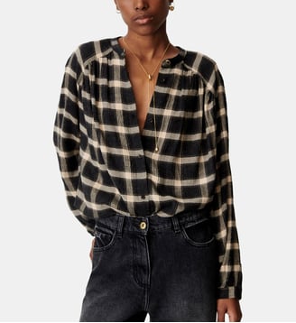 Chemise ample Nicolas carreaux - Sessùn - Gris foncé