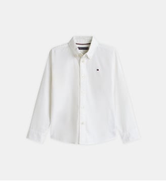 Chemise droite en coton - Tommy Hilfiger - Blanc