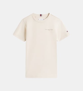 T-shirt à col rond - Tommy Hilfiger - Beige sable