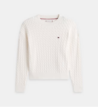 Pull torsadé - Tommy Hilfiger - Blanc