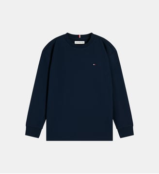 T-shirt en coton manches longues - Tommy Hilfiger - Marine