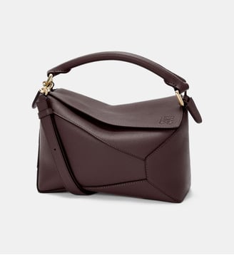 Sac à main Puzzle Edge S en cuir - Loewe - Marron foncé