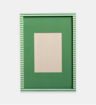 Cadre photo - Grandes Rayures - &k amsterdam - Vert et blanc