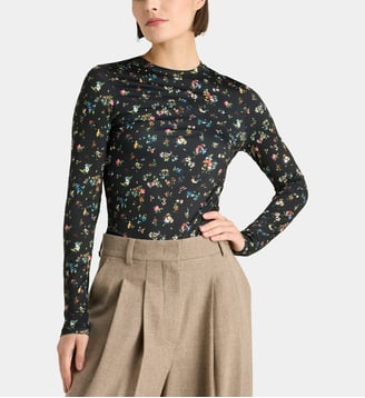 Top slim fleuri - Stine Goya - Noir et multicolore