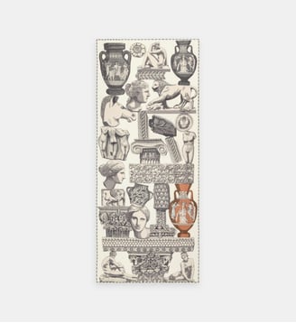 Foulard Archives imprimé en laine - Inoui Editions - Blanc et gris