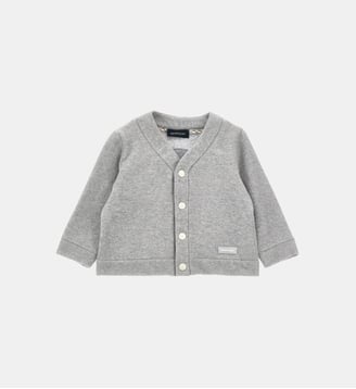 Cardigan droit boutonné  - Monnalisa - Gris et marron