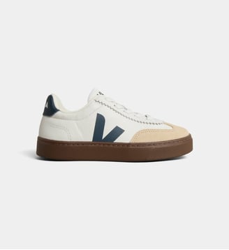 Baskets basses Small Volley O.T. en cuir - Veja - Blanc et marine