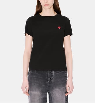 T-shirt droit Boke Flower en coton - Kenzo - Noir