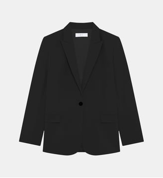 Blazer Chalan droit fermeture boutonnée en laine mélangée - Iro - Black