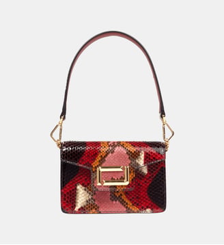 Sac à main Angele serpent et cuir - Lancel - Multicolore