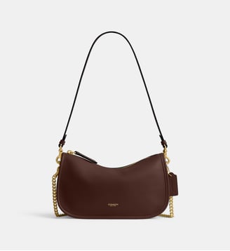 Sac à main Waverly en cuir - Coach - Marron foncé