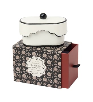 Black Fig & Olive - Bougie parfumée en céramique  - Paddywax - Noir