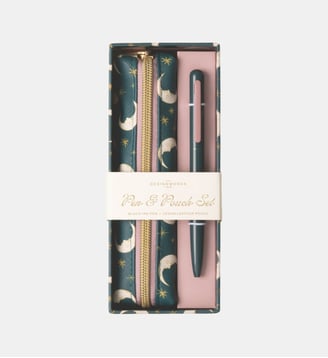 Coffret stylo et trousse - Teal Moon - Designworks Ink - Vert