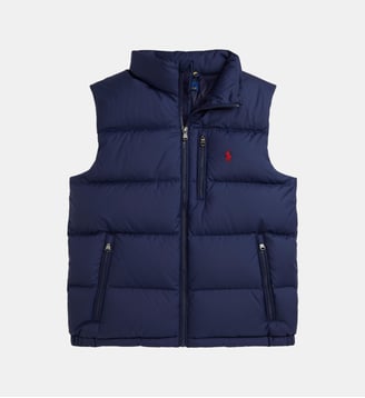 Doudoune droite sans manches effet matelassé - Polo Ralph Lauren - Bleu marine