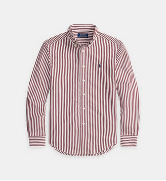 Chemise droite à rayures - Polo Ralph Lauren - Blanc et rouge