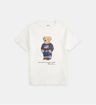 T-shirt droit à imprimé signature - Polo Ralph Lauren - Blanc et multicolore