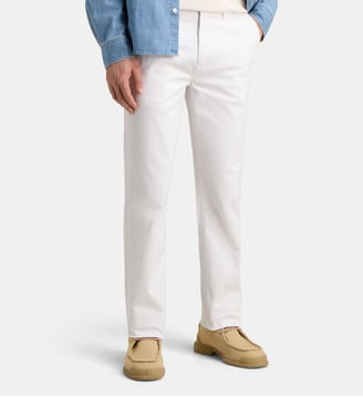 Pantalon chino Chinim slim en coton - Galeries Lafayette - Blanc