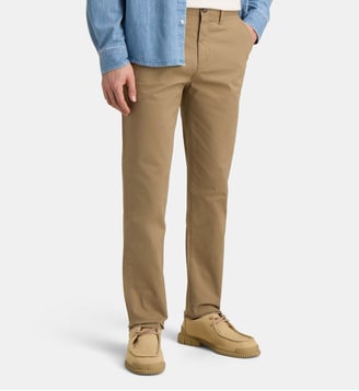 Pantalon chino Chinim slim en coton - Galeries Lafayette - Beige foncé