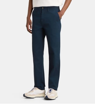 Pantalon chino Chinim slim en coton - Galeries Lafayette - Bleu marine