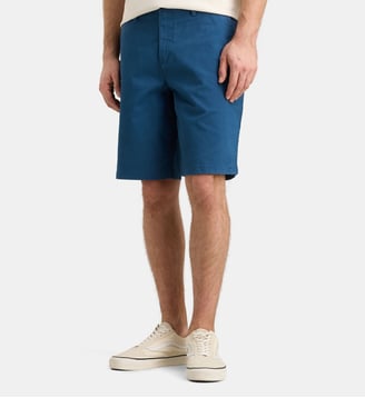 Bermuda droit uni Bermuno coton bio - Galeries Lafayette - Bleu saphir