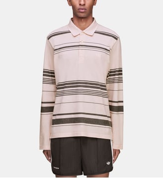 Polo droit à rayures - Adidas by Wales Bonner - Beige