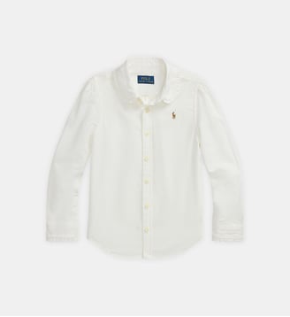 Chemise Oxford à col Claudine - Polo Ralph Lauren - Blanc