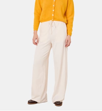 Jogging droit en coton - American Vintage - Nacre