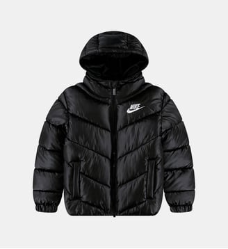 Doudoune matelassée droite à capuche signature - Nike - Black