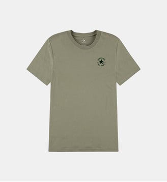 T-shirt droit logo en coton - Converse - Kaki clair