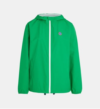 Blouson imperméable court Passy capuche compactable - Flotte - Vert prairie