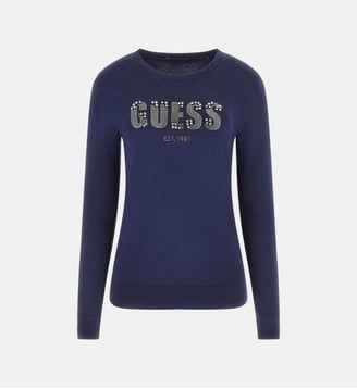 Pull Reyna droit signature - Guess - Marine