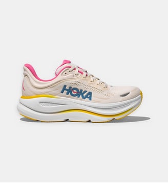 Baskets bassess Bondi 9 effet mesh - Hoka - Blanc et rose