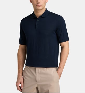 Polo Alfeo en laine - Comptoir GL - Bleu marine