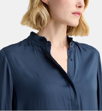 Chemise fluide Detroit SATL satinée - Galeries Lafayette - Bleu ardoise