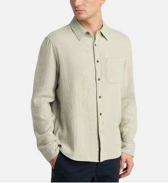 Chemise Sirvoil en coton - Galeries Lafayette - Vert