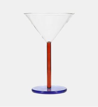 Lot de 2 verres à cocktail - ONA - Transparent et bleu