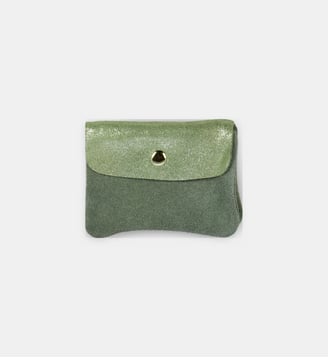 Porte-monnaie Twin - Les Cléias - Vert