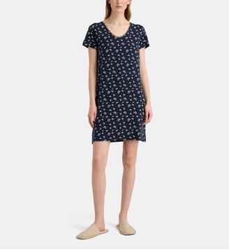 Chemise de nuit Bera Li à motif floral - Galeries Lafayette - Bleu marine