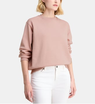 Sweat Easy en coton bio mélangé - Galeries Lafayette - Rose blush