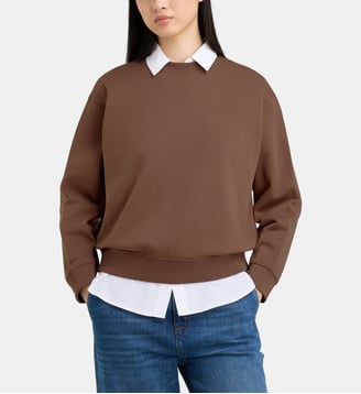 Sweat Easy en coton bio mélangé - Galeries Lafayette - Taupe