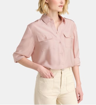 Chemise droite Eva Lyo - Galeries Lafayette - Rose blush