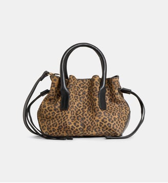 Mini sac cabas Cameron cuir suède - Galeries Lafayette - Léopard
