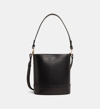 Sac seau Salomé cuir  - Galeries Lafayette - Noir