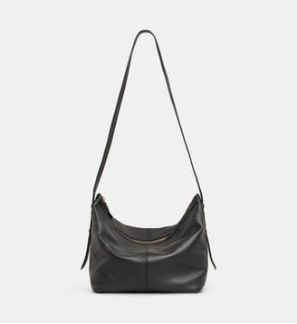 Sac à main trapèze Eleonore cuir - Galeries Lafayette - Noir