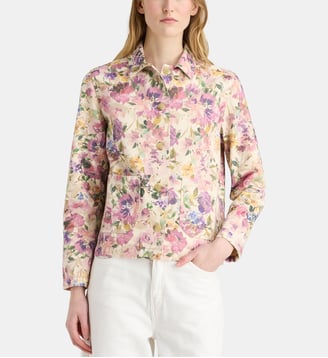 Veste droite Balmoral florale coton - Galeries Lafayette - Multicolore