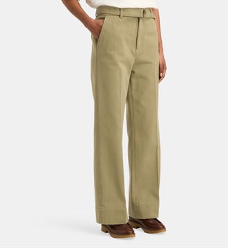 Pantalon Nazaire large en coton - Jodhpur - Kaki