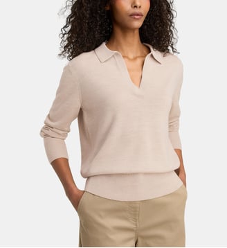 Pull Napprov en laine mérinos - Jodhpur - Beige