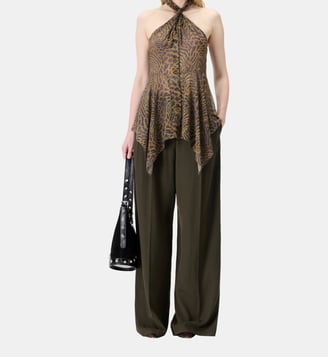 Pantalon de costume ample Pallia - Iro - Kaki foncé