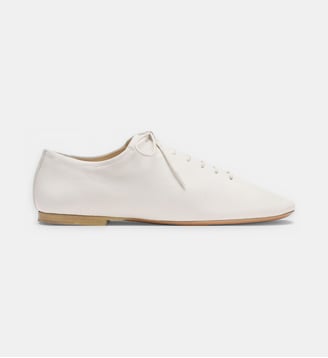 Derbies Souris Flat Classic en cuir - Lemaire - White